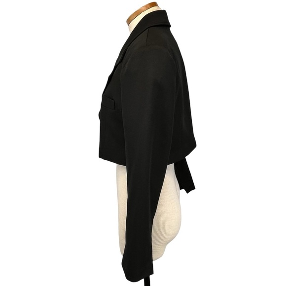 Alohas Cropped Single Breasted Tailored Blazer Women Small in Black - Picture 5 of 9